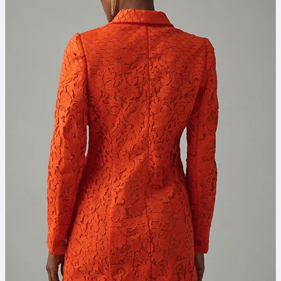 Long Sleeve V-Neck Blazer Dress - Picture 2 of 4